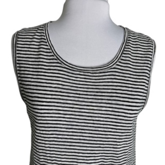 Banana Republic Sleeveless Bottom Side Tie Striped Tunic Top Size L - Picture 2 of 7